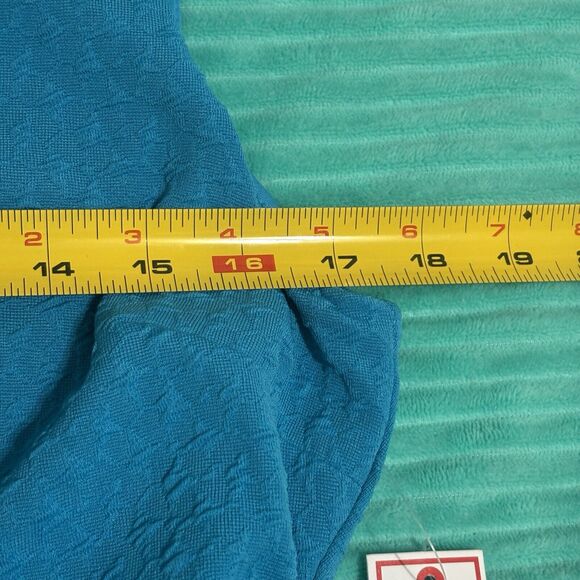 Bisou Bisou Michele Bohbot Sleeveless Dress Sz 14 Turquoise Bodycon Ruched Party - Picture 5 of 7